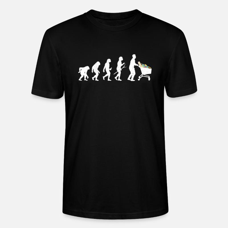 Supermarkt Einkaufswagen Shopping Kunden Evolution - Stanley/Stella Unisex Bio-T-Shirt CRAFTER - Schwarz