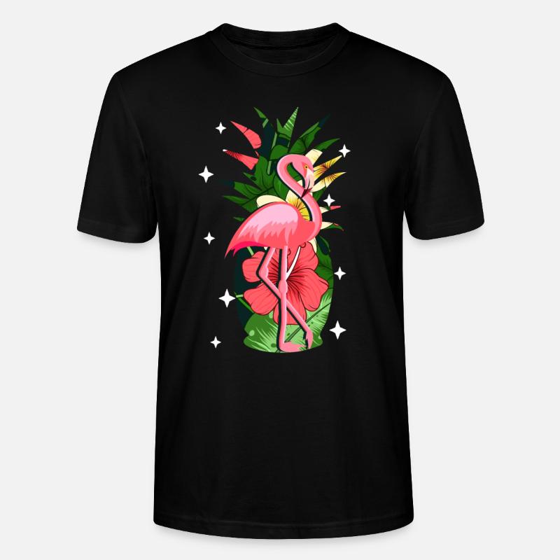 Flamingo Rosa - Stanley/Stella Unisex Bio-T-Shirt CRAFTER - Schwarz