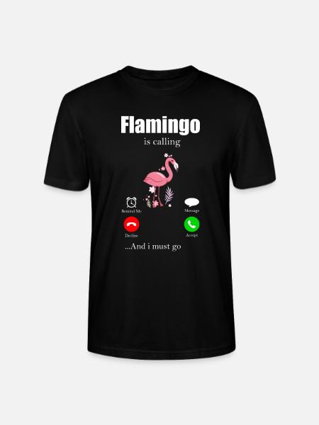 Flamingo - T-shirt bio CRAFTER Stanley Stella Unisexe - noir