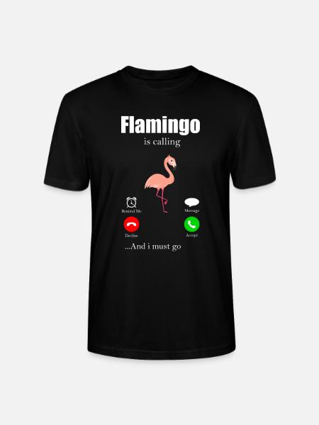Flamingo - T-shirt bio CRAFTER Stanley Stella Unisexe - noir