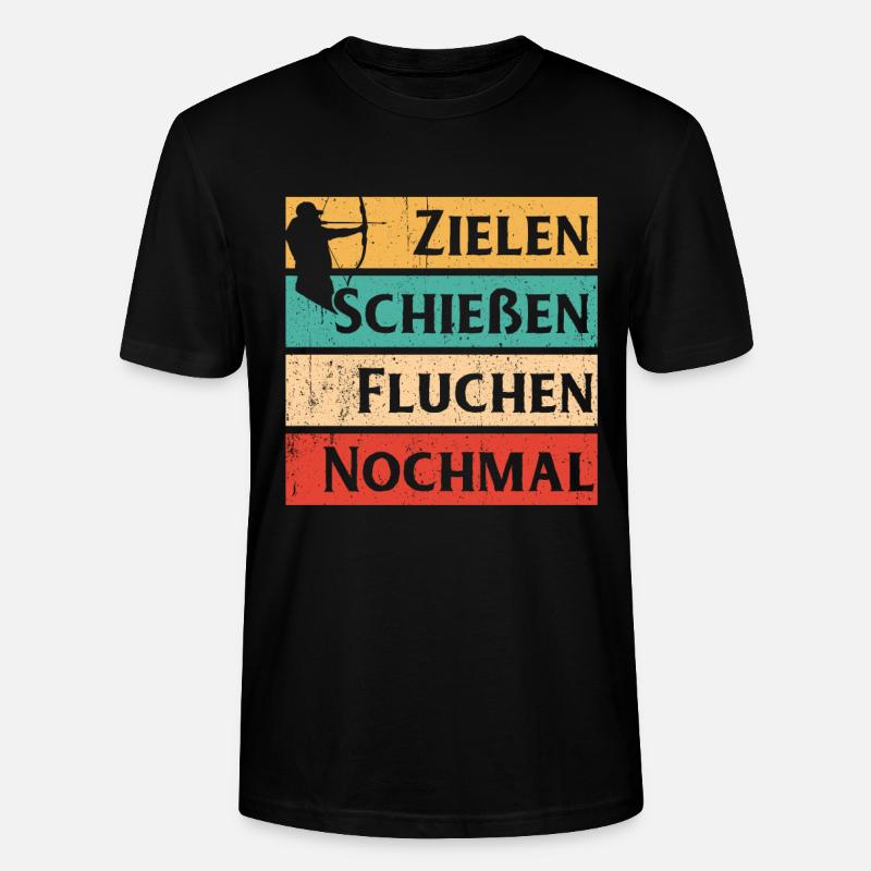 Bogenschießen - Stanley/Stella Unisex Bio-T-Shirt CRAFTER - Schwarz