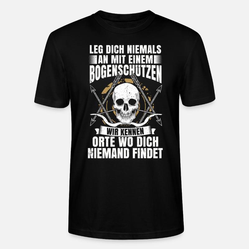 Bogenschießen - Stanley/Stella Unisex Bio-T-Shirt CRAFTER - Schwarz