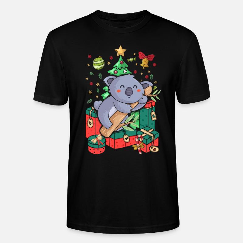 Pull de Noël moche Koala - T-shirt bio CRAFTER Stanley Stella Unisexe - noir