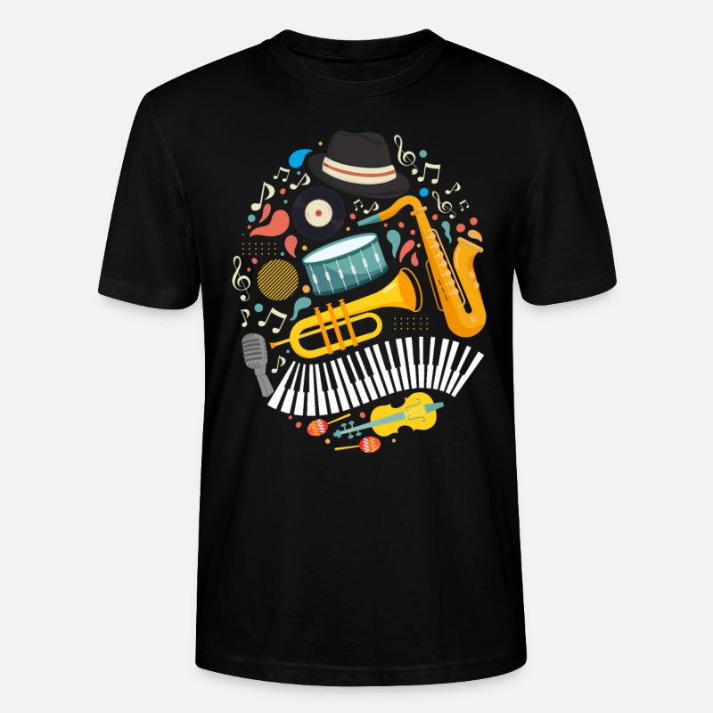 Jazz Tshirt - Stanley/Stella Unisex Bio-T-Shirt CRAFTER - Schwarz