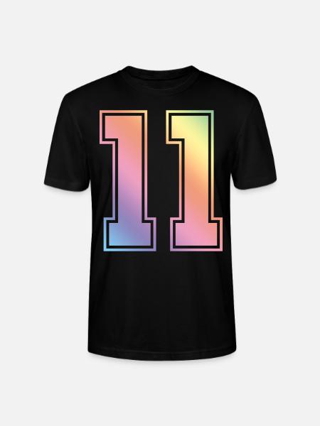 11 Zahl Bunt - Stanley/Stella Unisex Bio-T-Shirt CRAFTER - Schwarz