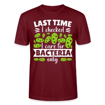 Biologist Chemist Researcher Scientist Gift - Stanley/Stella CRAFTER Unisex Organic T-Shirt - burgundy - Front - Alina (178cm) & Michal (187cm)
