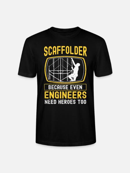 Scaffolding builder Tshirt - Stanley/Stella CRAFTER Unisex Organic T-Shirt - black
