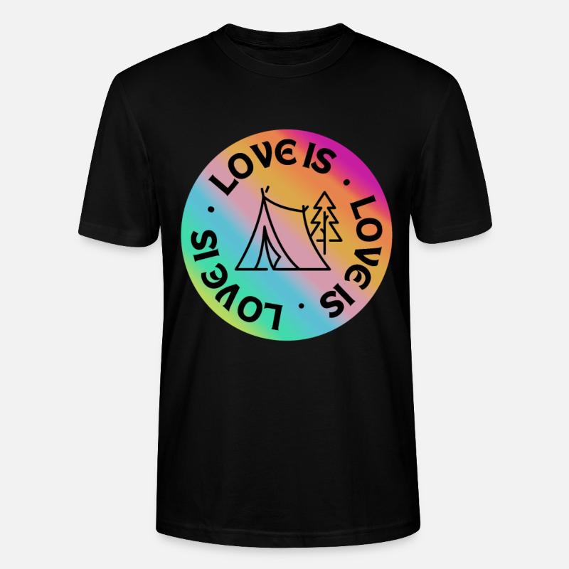 Camping : L’amour, c’est. - T-shirt bio CRAFTER Stanley Stella Unisexe - noir