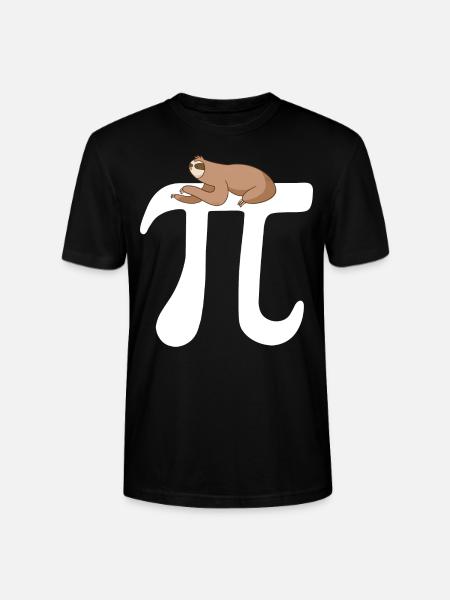 Math Sloth Pi - Stanley/Stella CRAFTER Unisex Organic T-Shirt - black