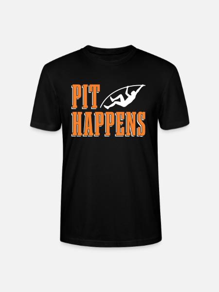 Pit Happens Stabhochsprung Stabspringen - Stanley/Stella Unisex Bio-T-Shirt CRAFTER - Schwarz