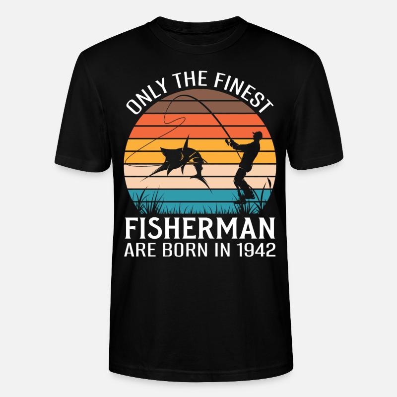 Pêcher Pêcheur Canne à pêche - T-shirt bio CRAFTER Stanley Stella Unisexe - noir