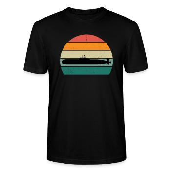 Submariner Submarine - Stanley/Stella CRAFTER Unisex Organic T-Shirt - black - Front - Alina (178cm) & Michal (187cm)