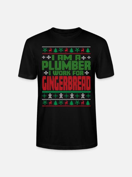 Plumber's Christmas Quote - Stanley/Stella CRAFTER Unisex Organic T-Shirt - black