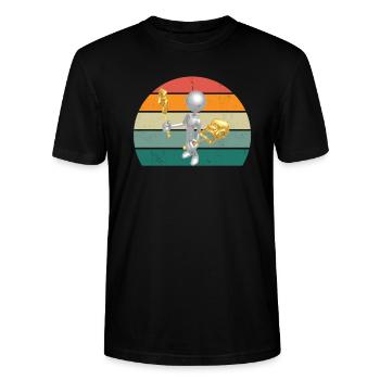 schauspieler schauspielerin musiker musik theater - Stanley/Stella Unisex Bio-T-Shirt CRAFTER - Schwarz - Vorne - Alina (178cm) & Michal (187cm)