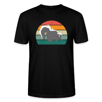 Les mouffettes puent les mammifères défendent la mouffette - T-shirt bio CRAFTER Stanley Stella Unisexe - noir - Devant - Alina (178cm) & Michal (187cm)