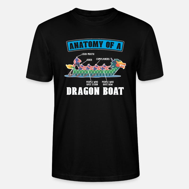 Anatomie Eines Drachenboot-paddler-bootsrennens - Stanley/Stella Unisex Bio-T-Shirt CRAFTER - Schwarz
