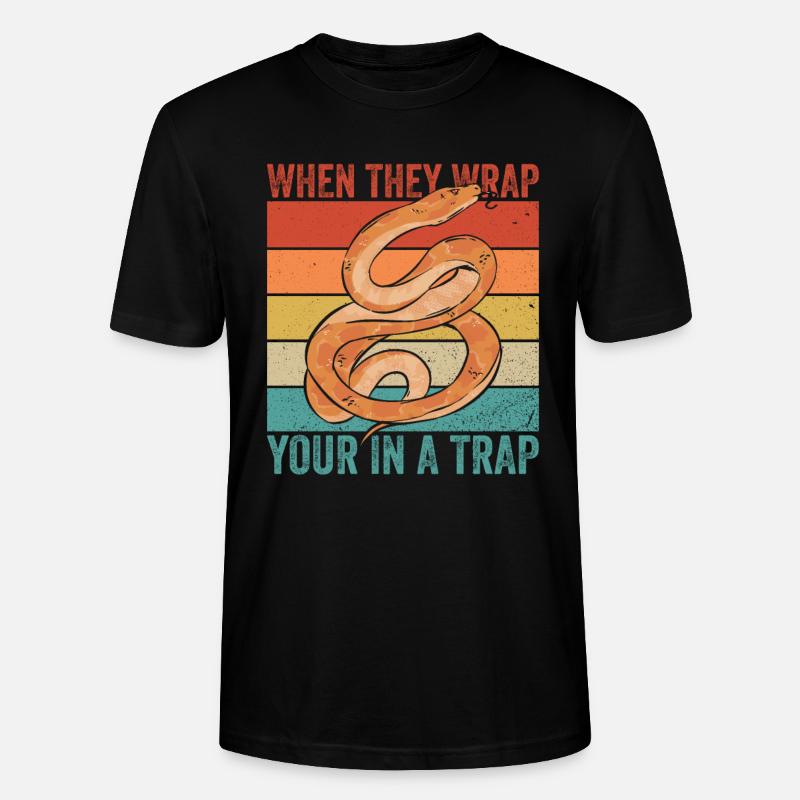 Königspython Boule de banane Python - T-shirt bio CRAFTER Stanley Stella Unisexe - noir