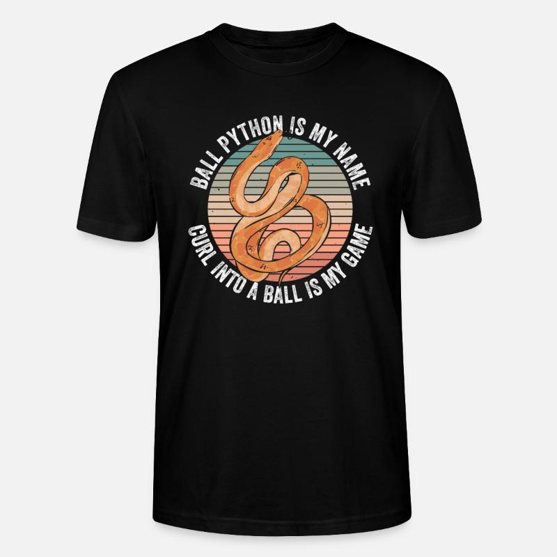 Königspython Bananenkugel Python - Stanley/Stella Unisex Bio-T-Shirt CRAFTER - Schwarz