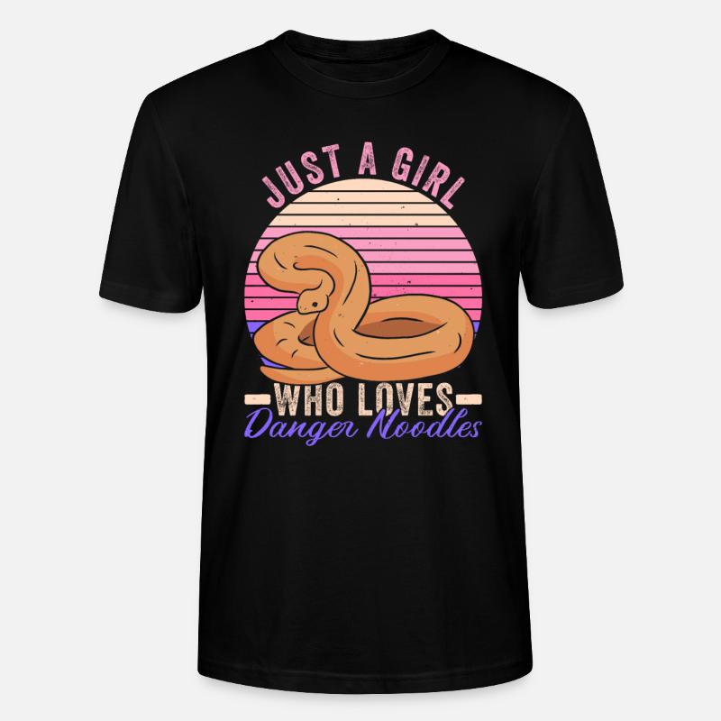 Königspython Danger Noodle - Stanley/Stella Unisex Bio-T-Shirt CRAFTER - Schwarz