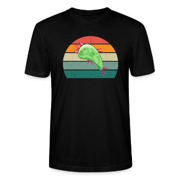Microscope Tardian Slipper Microbiologie - T-shirt bio CRAFTER Stanley Stella Unisexe - noir - Devant - Alina (178cm) & Michal (187cm)