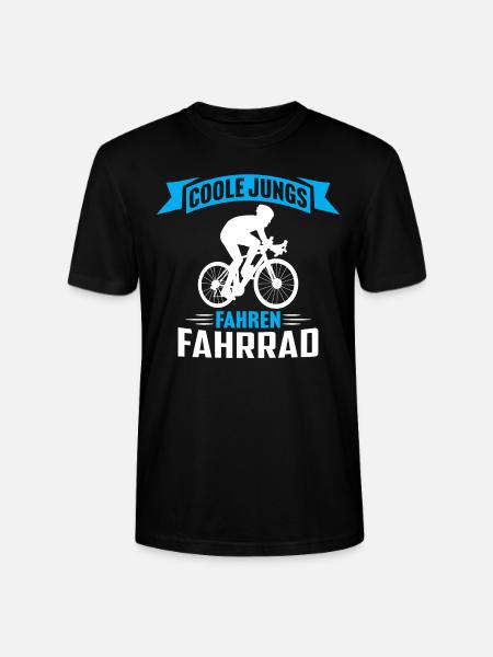 coole jungs fahren fahrrad fahrradfahrer jungs - Stanley/Stella Unisex Bio-T-Shirt CRAFTER - Schwarz