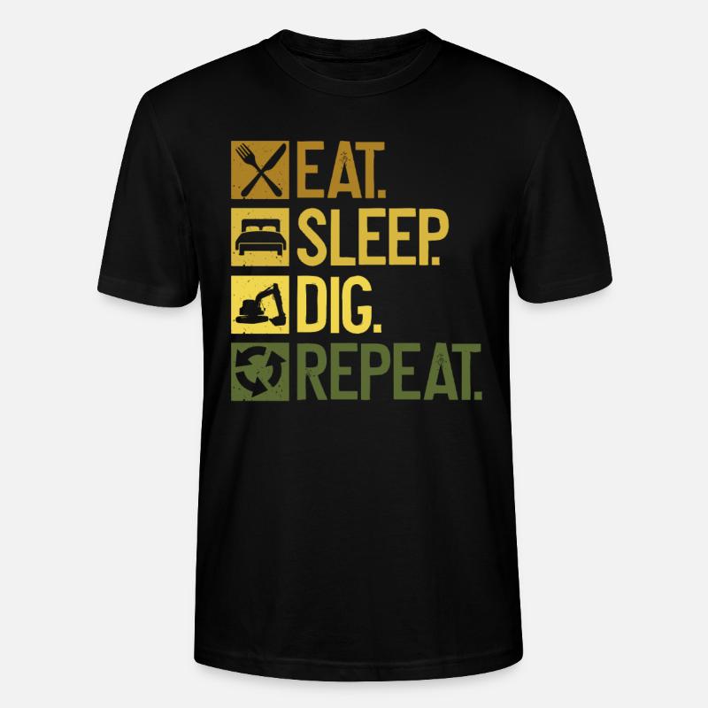 Bagger Baggerfahrer Baggern - T-shirt bio CRAFTER Stanley Stella Unisexe - noir