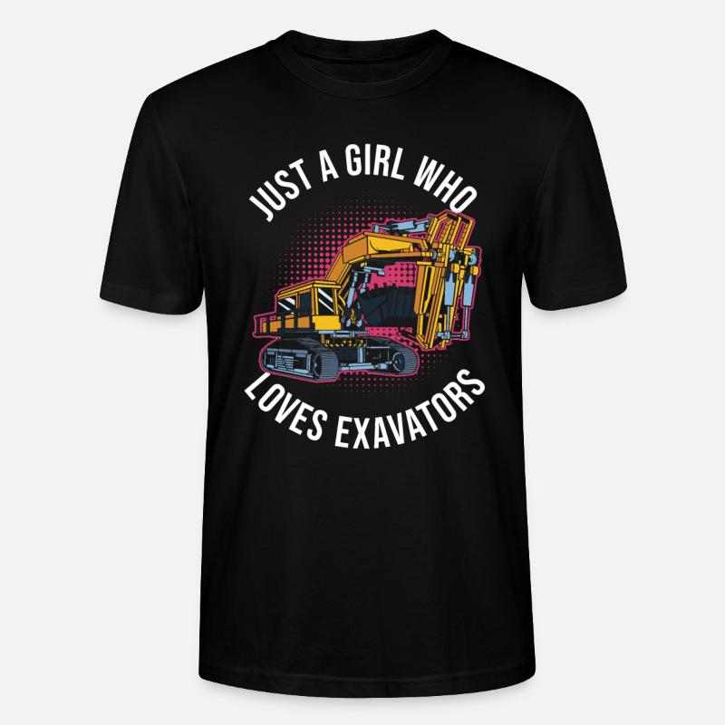 Baggerfahrer Frau Bagger Mädchen - Stanley/Stella Unisex Bio-T-Shirt CRAFTER - Schwarz