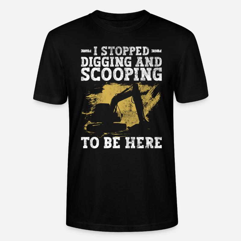 Schwermaschinenbediener Bagger Baggerfahrer - T-shirt bio CRAFTER Stanley Stella Unisexe - noir