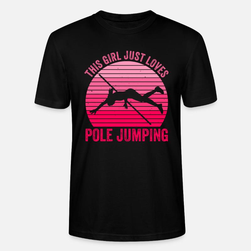 Stabhochspringer Mädchen Stabhochspringen - Stanley/Stella Unisex Bio-T-Shirt CRAFTER - Schwarz