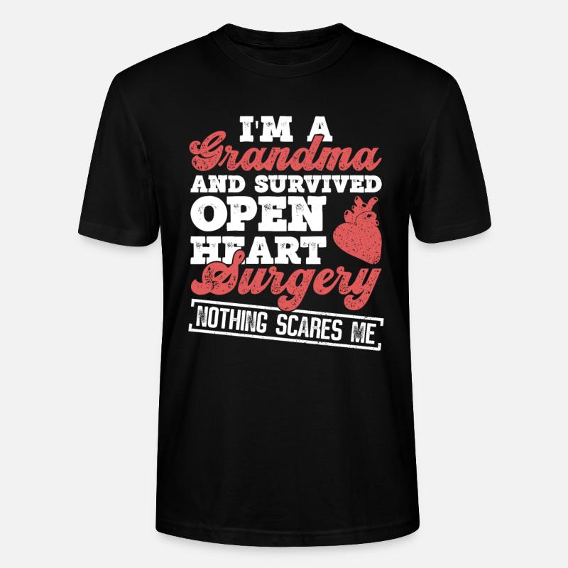 Bypass Herz Großmutter Herzinfarkt - T-shirt bio CRAFTER Stanley Stella Unisexe - noir