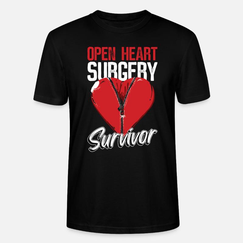 Herzoperation Survivor Genesung - Stanley/Stella Unisex Bio-T-Shirt CRAFTER - Schwarz