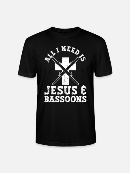 Fagottorchester Und Fagottrohrblatt - Stanley/Stella CRAFTER Unisex Organic T-Shirt - black