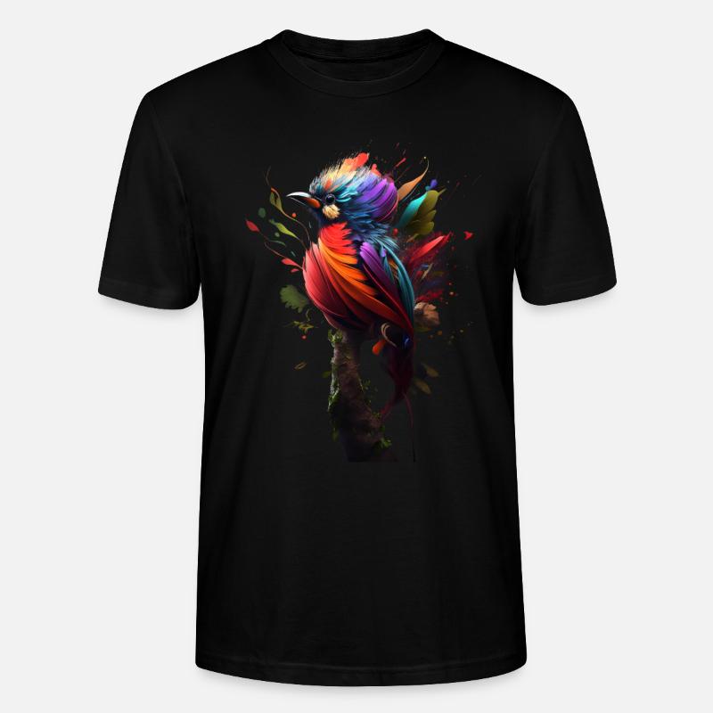 Einzigartiger Fantasy-Vogel - Stanley/Stella Unisex Bio-T-Shirt CRAFTER - Schwarz