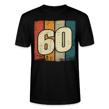 60. Geburtstag Mann Frau 60 Jahre Deko Lustig - Stanley/Stella Unisex Bio-T-Shirt CRAFTER - Schwarz - Vorne - Alina (178cm) & Michal (187cm)