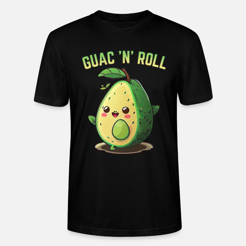 Avocado Guac N Roll - Stanley/Stella Unisex Bio-T-Shirt CRAFTER - Schwarz