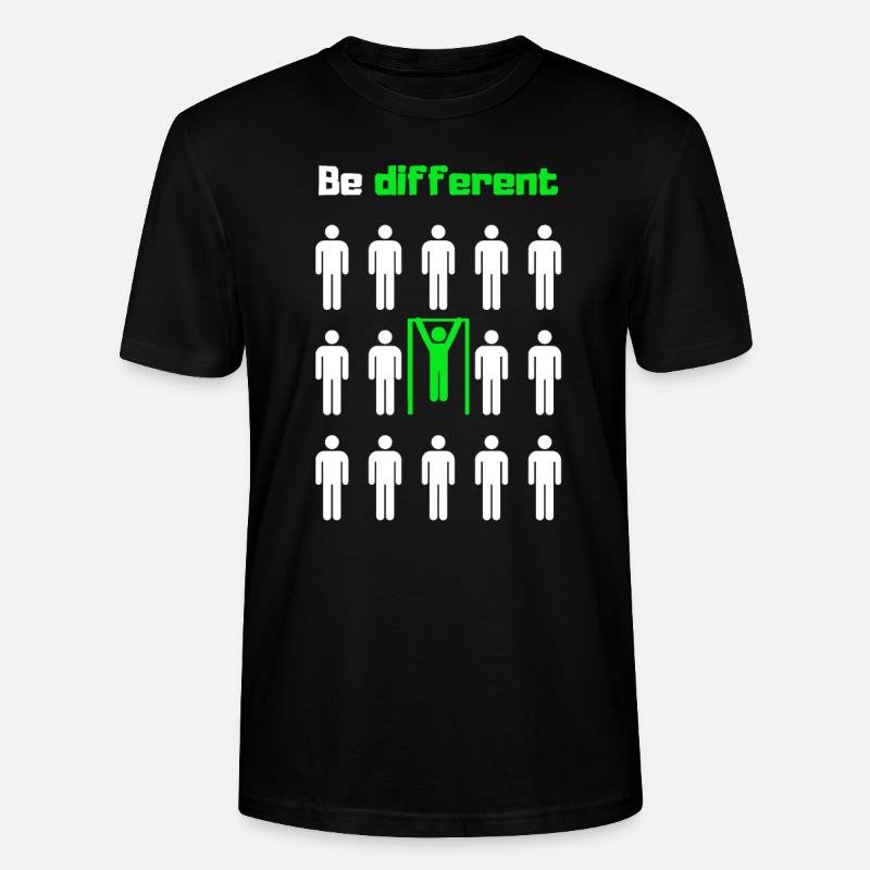 Be different, train - Stanley/Stella CRAFTER Unisex Organic T-Shirt - black