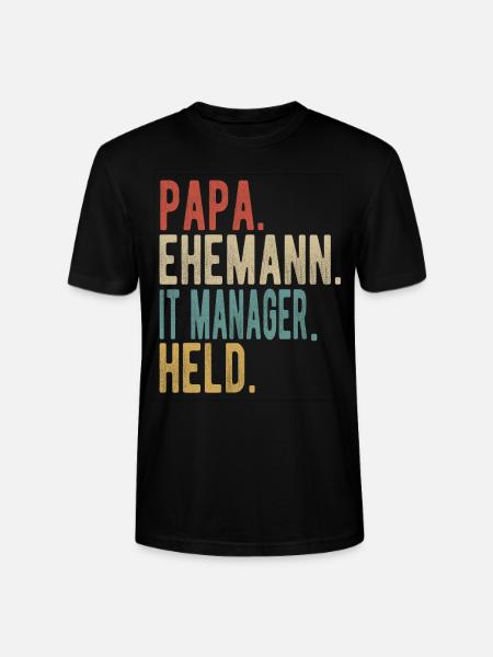 It Manager Papa Ehemann Held - Stanley/Stella Unisex Bio-T-Shirt CRAFTER - Schwarz