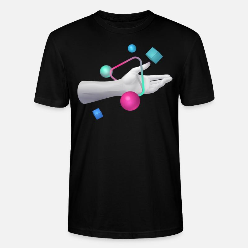 Graphique 3D à la main - T-shirt bio CRAFTER Stanley Stella Unisexe - noir