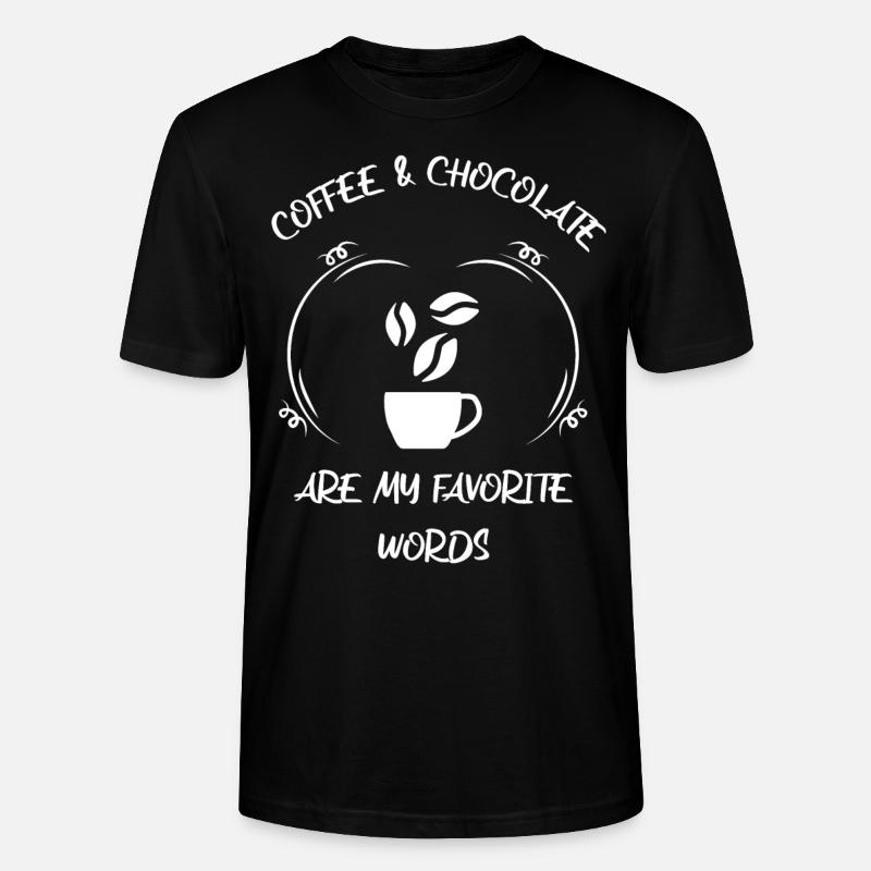 Café, expresso, café et chocolat - T-shirt bio CRAFTER Stanley Stella Unisexe - noir