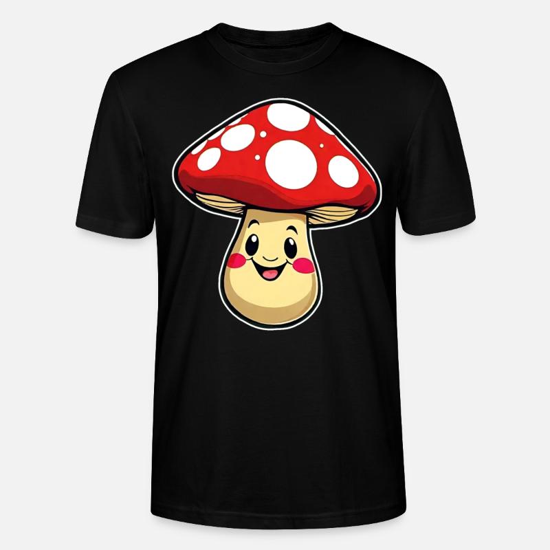 Funny little toadstool - Stanley/Stella CRAFTER Unisex Organic T-Shirt - black