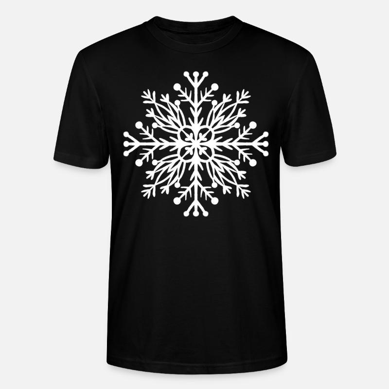 Schneeflocke - Stanley/Stella Unisex Bio-T-Shirt CRAFTER - Schwarz