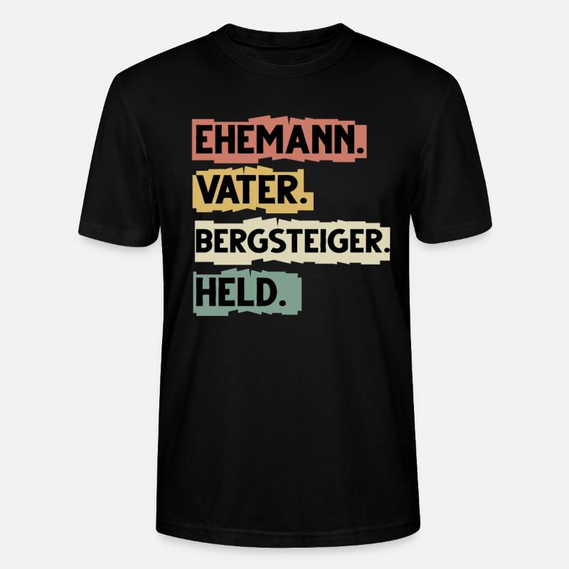 Bergsteige Spruch lustiger Wander Spruch - Stanley/Stella Unisex Bio-T-Shirt CRAFTER - Schwarz