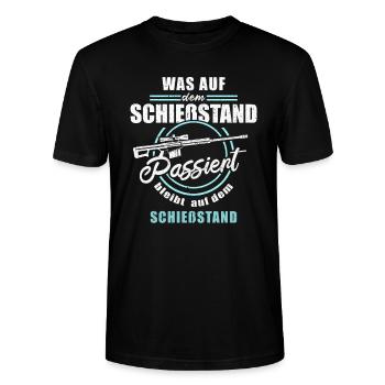 Sportschütze Spruch Schießsport Schießsportler - Stanley/Stella Unisex Bio-T-Shirt CRAFTER - Schwarz - Vorne - Alina (178cm) & Michal (187cm)