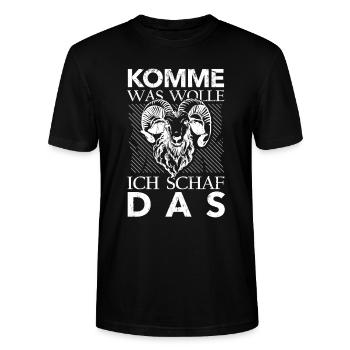 Hirte Landwirt Schaf Geschenkidee Bauer - Stanley/Stella Unisex Bio-T-Shirt CRAFTER - Schwarz - Vorne - Alina (178cm) & Michal (187cm)