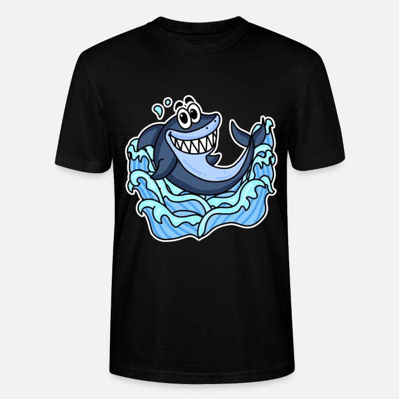 Poisson requin - T-shirt bio CRAFTER Stanley Stella Unisexe - noir
