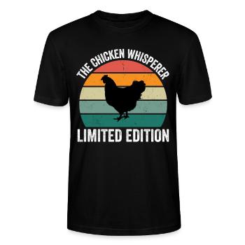 The Chicken Whisperer - Stanley/Stella Unisex Bio-T-Shirt CRAFTER - Schwarz - Vorne - Alina (178cm) & Michal (187cm)