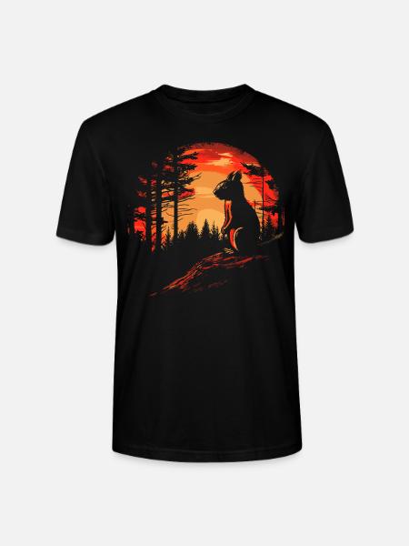 Eichhörnchen Wald Baumhörnchen Hörnchen - Stanley/Stella Unisex Bio-T-Shirt CRAFTER - Schwarz