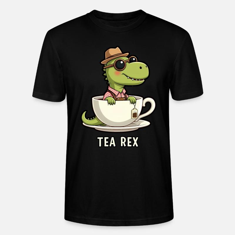 Tea Rex TRex Lederhose - Stanley/Stella Unisex Bio-T-Shirt CRAFTER - Schwarz
