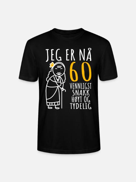 60. Bursdag Fru 60-årsdagen Bursdagsgave 60 åring - Stanley/Stella CRAFTER unisex økologisk T-skjorte - svart