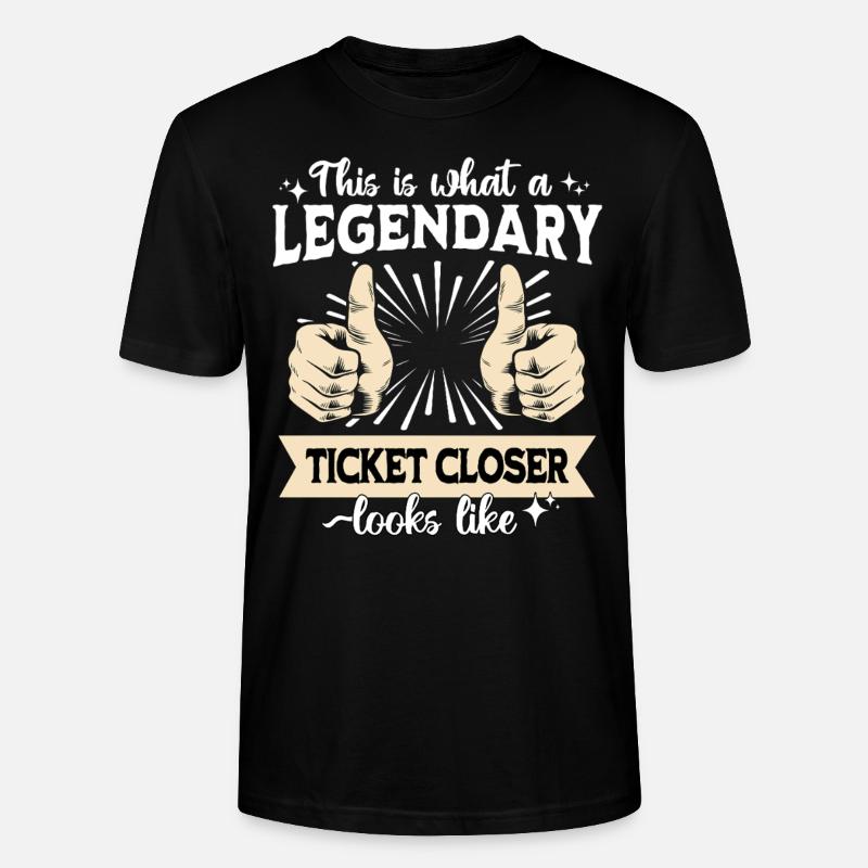 Legendärer IT Ticket - Stanley/Stella Unisex Bio-T-Shirt CRAFTER - Schwarz